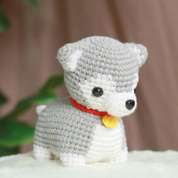 PATTERN: Siberian Husky Crochet Amigurumi Doll PDF Crochet Pattern - Instant Download